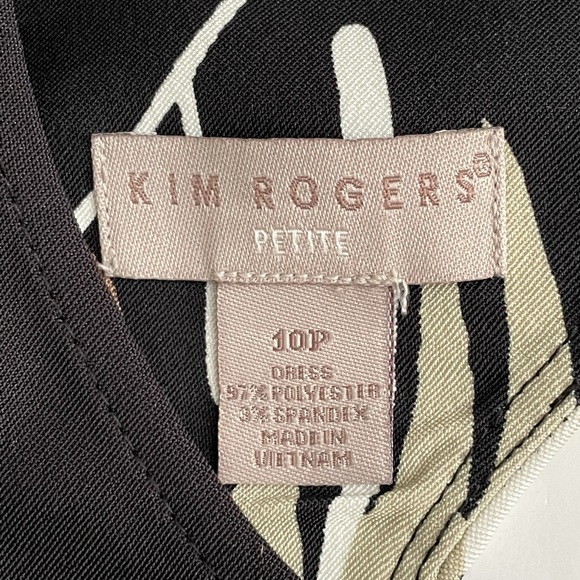 Kim Rogers Woman's Sleeveless Dress Palm Leaves Sz 10P - Picture 11 of 12